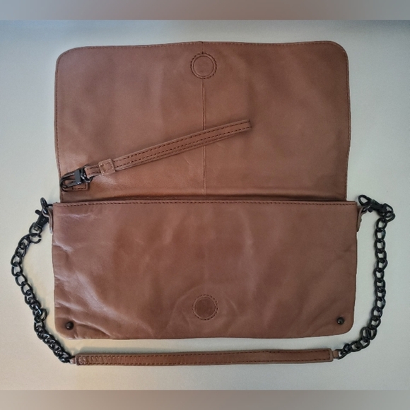 DKNY Jeans – Lamb Leather Clutch/Purse – Brown - Picture 2 of 7